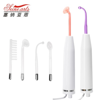 Guangzhou portable handheld high frequency skin therapy wand skin tightening and wrinkle reducing facial machine (LW-028)